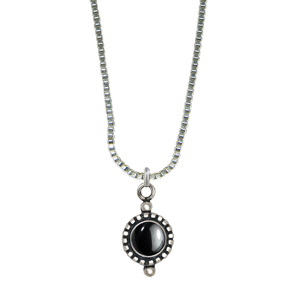 Sterling Silver Little Hematite Pendant Necklace